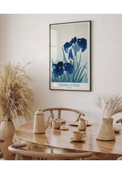 Çerçevesiz Poster Ohara Koson Süsen Çiçekleri 2