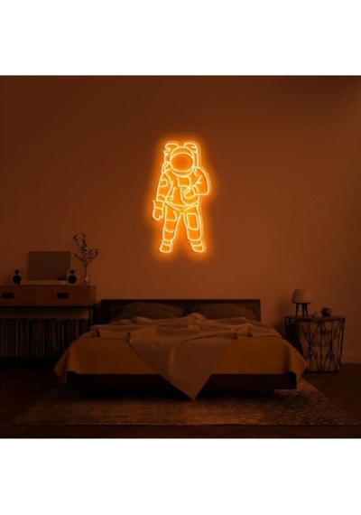 Astronot Neon Led Işık Gece Lambası Renkli