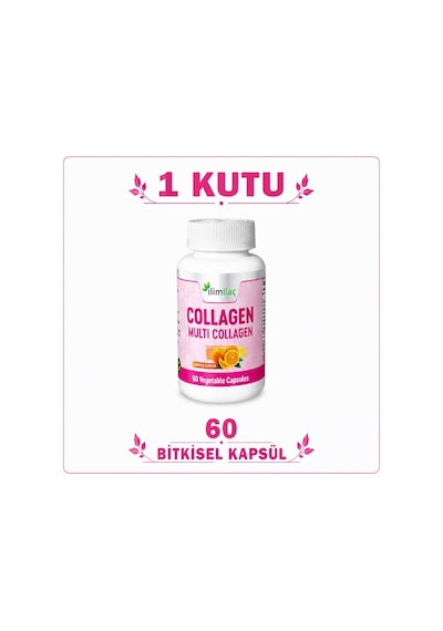 Collagen Multi Collagen 60 Bitkisel Kapsül Kolajen Takviye Edici Gıda
