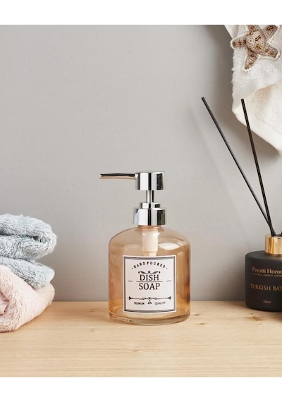 Cam Sıvı Sabunluk - Banyo Mutfak Sabunluğu - Retro Series - 400 Ml 001