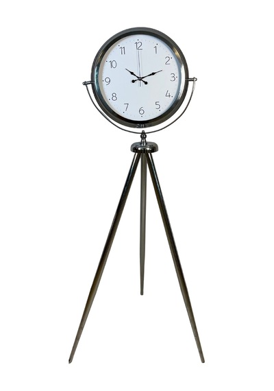 Büro Ev Ofis Dekoru İçin 150x45cm Krom Metal Klasik Tripod Ayaklı Saat Diğer