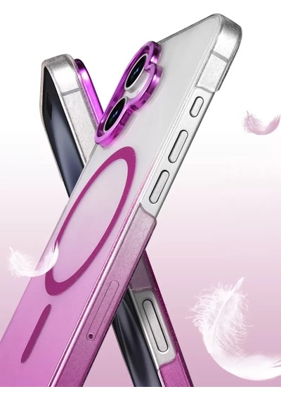 Newface Apple İphone 16 Plus Glossy Magsafe Kapak - Çöl Titanyum Çöl Titanyumu