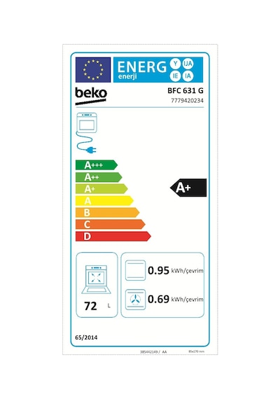 Beko BFC 631 G Beyond Serisi 72 LT Ankastre FitFry Fırın
