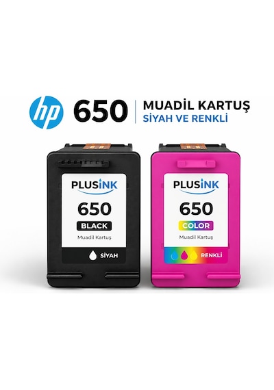 HP 650 Siyah Ve Renkli Muadil Karuş %100 Çalışır