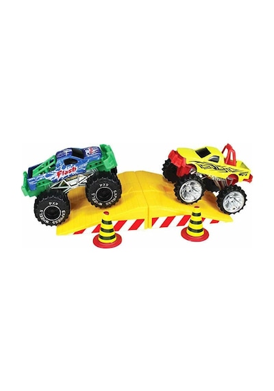 Canavar Kamyon Monster Truck Oyuncak Seti 6 Parça Hayvan Kafalı Araba, Fırlatıcı Ve Aksiyon Rampas