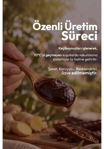 PROPOLİSLİ ZENCEFİLLİ KEÇİBOYNUZU ÖZÜ - 350 GR