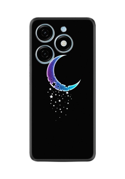 Tecno Spark 20 Spark 20c Kılıf Desenli Silikon Platinium Series Moon Star 1851