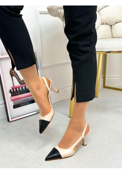 Ervanın Butiği Bej Siyah Deri Jake Maskelet Detay Kadın Açık Stiletto-3636 Ten Siyah Deri Ervanın Butiği Bej Siyah Deri Jake Maskelet Detay Kadın Açık Stiletto-3636 Ten Siyah Deri
