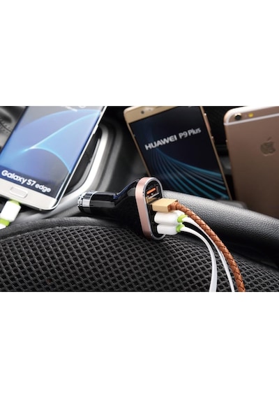 Ldnio Qc 3.0 4 Portlu 6.6A Araç Şarjı Iphone Şarj Kablo 1M