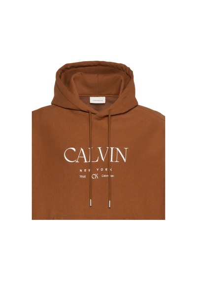 Calvin Klein Lv04re207g Ls Premium Fleece Calvin Graphic Erkek Sweatshirt Tarçın