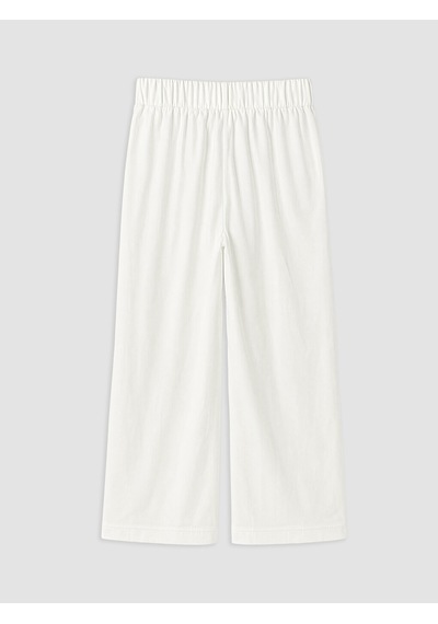 Lcw Comfort Beyaz Beli Fularlı Geniş Paça Kadın Pantolon