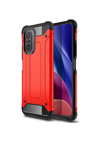Noktaks - Xiaomi Uyumlu Xiaomi Mi 11i - Kılıf Çift Katman Zırh Tank Crash Military Kapak - Mavi