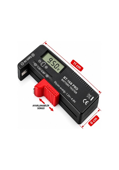 Bt-168 Pro Dijital Lcd Pil Ve Batarya Test Cihazı 18650, Aa, Aaa, C, D Ve 9v Uyumlu