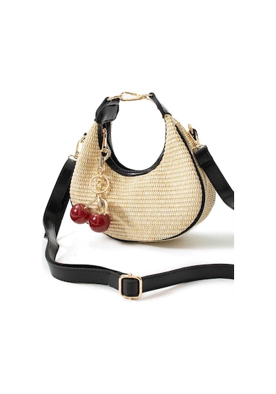 By-kuss Cherry Woven Omuz Çantası Sarı 14115946