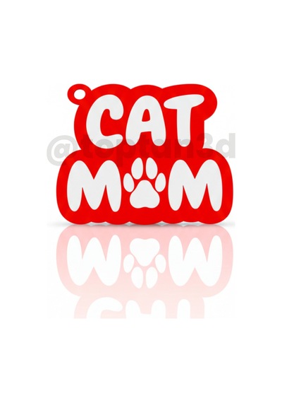10 Adet Cat Mom Anahtarlık Hediyelik, 3d Kedi Sahiplerine Özel Anahtarlık