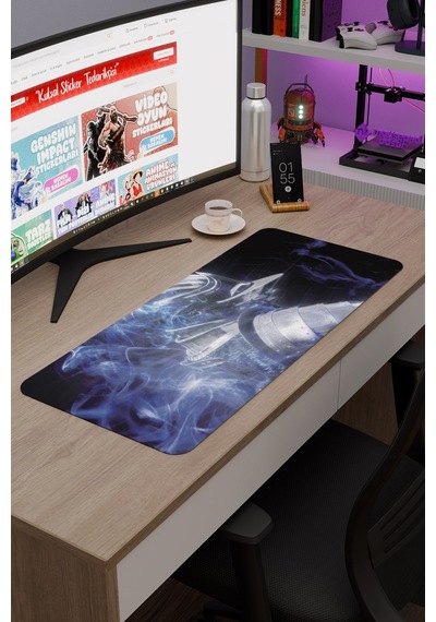Demon's Souls Kaymaz Dikişli Kauçuk Oyuncu Mousepad V2 - 70x30 Xl Gaming Mouse Pad Fare Altlığı