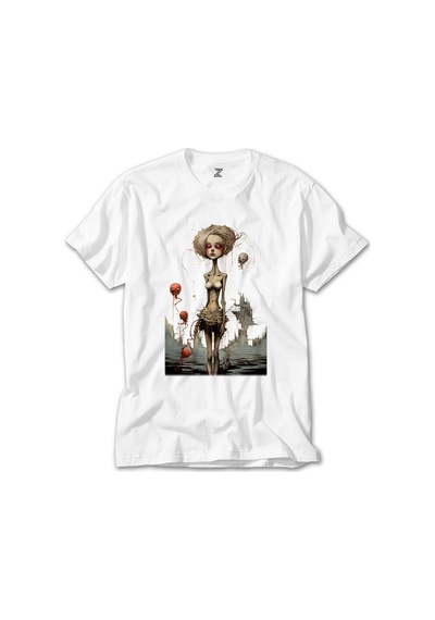 Cartoonish Outer Unhappiness Beyaz Tişört Beyaz