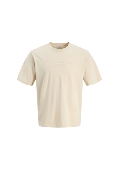 Jack & Jones Jack Jones Jprbluaıden Ss Tee Erkek Bej Tshirt 12293014-06 Bej