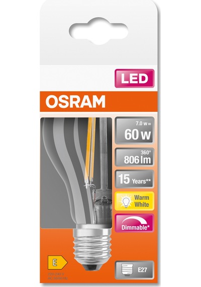Osram Led Flament Dim 7w Sarı Işık E27