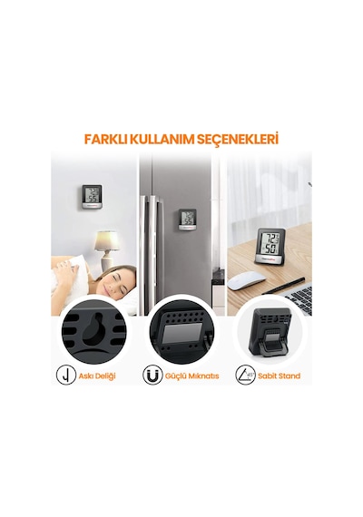 ThermoPro TP49B Mini Iç Mekan Dijital Sıcaklık ve Nem Ölçer Termometre