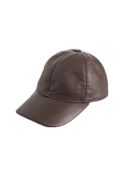 Shopiolog Unisex Hakiki Deri Beyzbol Kep