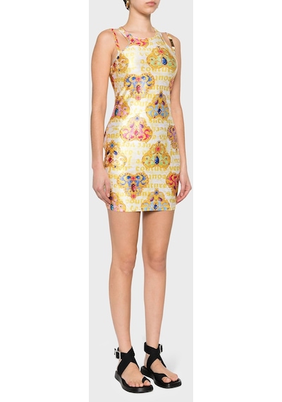 Versace Jeans Couture Bayan Elbise 76hao944 Js348 G03 Beyaz-gold