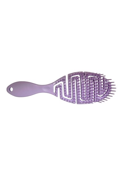 Croc Saç Fırçası Seti 2li Mor - Saç Açıcı Fırça, 3d Detangler Brush - Tarak Hediyeli