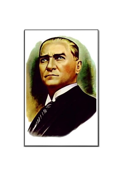 Mustafa Kemal Atatürk Portre Raşel Dijital Baskı Bayrak 400x600
