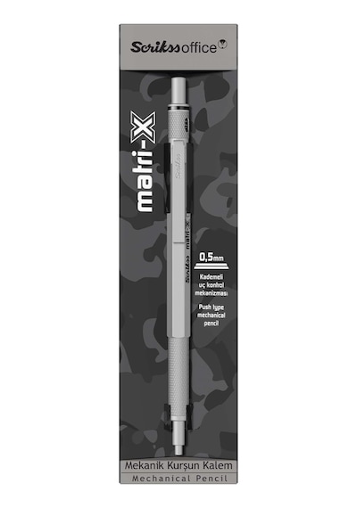 Scrikss Office Matri-x Versatil 0.5 Mm Açık Gri Şeffaf Amb.