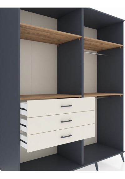 Kronos Gardrop 4 Raflı 3 Çekmeceli 2 Askılı 176x59x221 Antrasit-çam/aytaşı Çam/aytaşı Kronos Gardrop 4 Raflı 3 Çekmeceli 2 Askılı 176x59x221 Antrasit-çam/aytaşı Çam/aytaşı