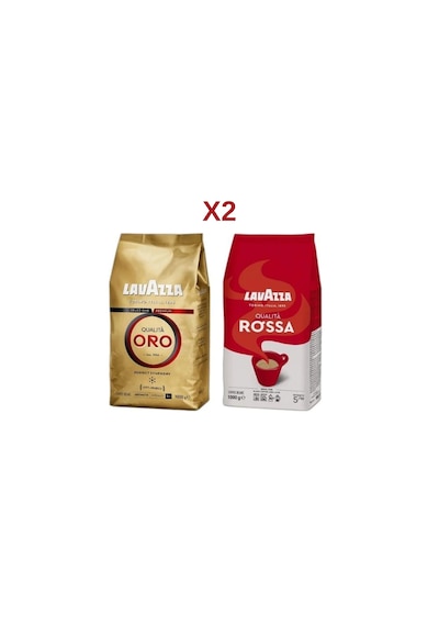 Lavazza Qualita Oro 1kg + Qualita Rossa 1kg 2'li Çekirdek Kahve Seti 2kg