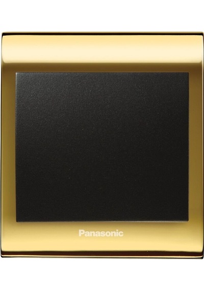 Viko Panasonic Thea Blu Tekli Anahtar Çerçeve Gold+dore, Kapak Siyah