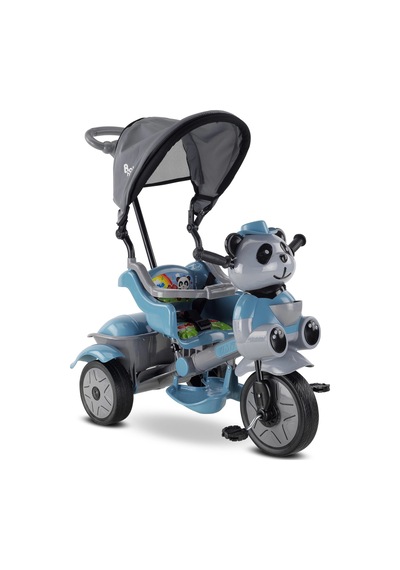 Babyhope 127 Lıttle Panda Üç Teker Kontrollü Bebek Bisikleti Petrol Mavisi Çok Renkli