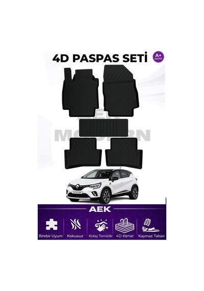 Renault Captur 4d Paspas Seti 2013-2019 A++ Kalite 5 Parça
