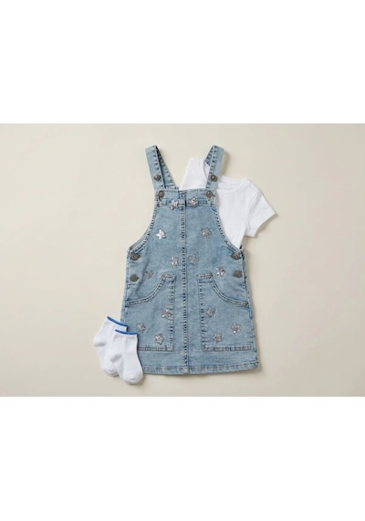 Dmb Kids %100 Pamuk Kız Çocuk Kot Salopet Yıldız Desenli Askılı Kot Jile Elbise Bayramlık Çocuk Elbisesi Kot Mavi Dmb Kids %100 Pamuk Kız Çocuk Kot Salopet Yıldız Desenli Askılı Kot Jile Elbise Bayramlık Çocuk Elbisesi Kot Mavi
