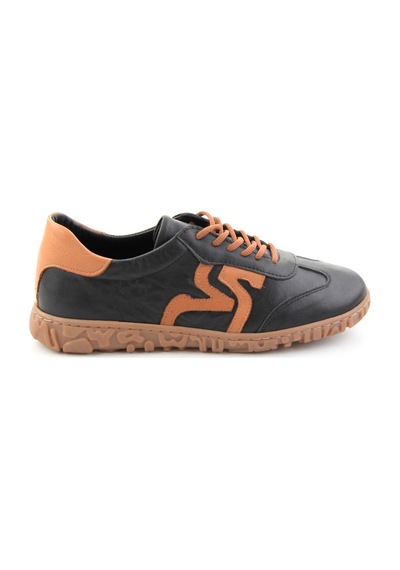 Bambi Siyah Hakiki Deri Kadın Sneaker K01753005703