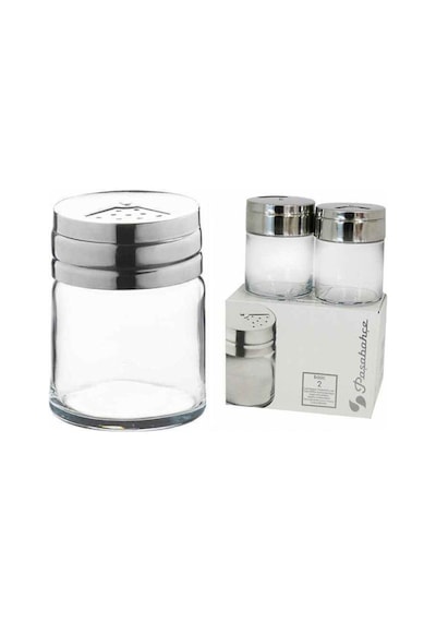Eminhome Paşabahçe 43880 Basıc Metal Kapaklı 2 Li Cam Tuzluk