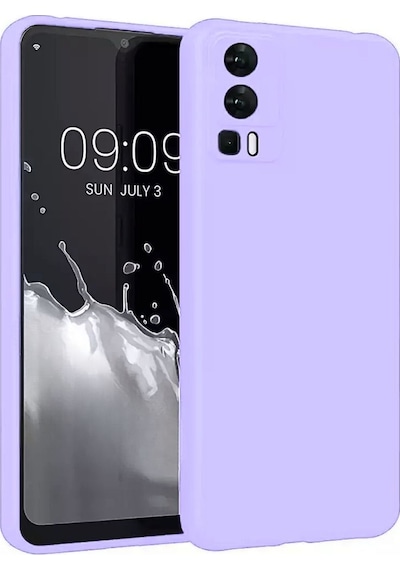 General Mobile GM 23 Uyumlu Silikon Kılıf - Kamera Korumalı Esnek Pastel Renk Kapak - Lila