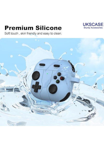 Ukscase Apple Uyumlu AirPods 4 Nesil 2024 Oyun Kolu Tasarımlı Silikon Kılıf 3
