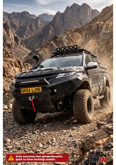 Mitsubishi L200 2019-2023 Uyumlu Araca Özel Dakar Ön Tampon Siyah