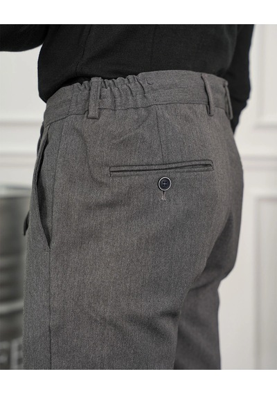 Modefendi Pamuk Likra Slim Fit Jogger Pantolon Gri