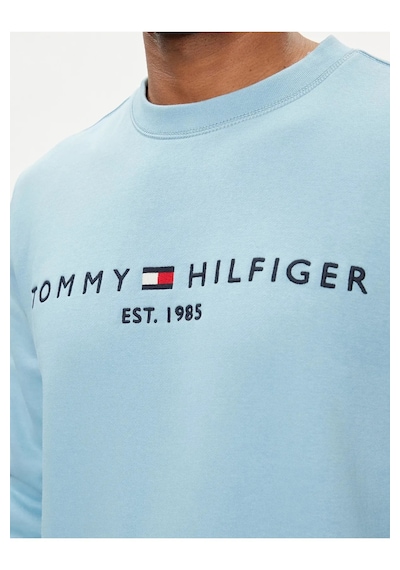 Tommy Hilfiger Erkek Sıfır Yaka Sweatshirt Buzmavisi