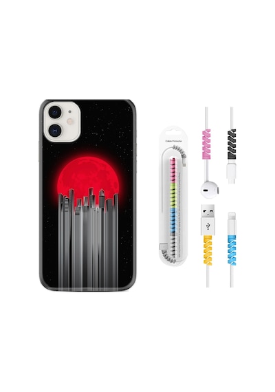 Apple Uyumlu iPhone 11 Kılıf Kablo Koruyuculu Red City 1707