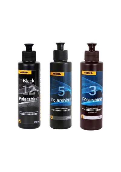 Mirka 12 Siyah İnce Pasta 5 Hare  3 Boya Koruyucu Wax 250 Ml