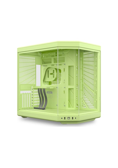 Y70 Matcha Milk Temperli Cam Usb 3.2 E-atx Dual Chamber Mid Tower Gaming Kasa Cs-hyte-y70-mm