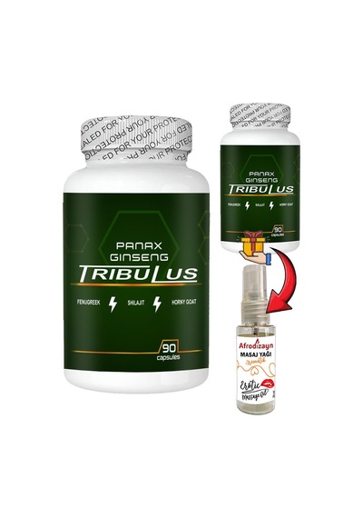 Panax 2 Kutu Panax Ginseng Tribuluslu Fenugreekli Shilajitli Hornygoatlı 90 Lı Caps + Afrodizayn Yağ