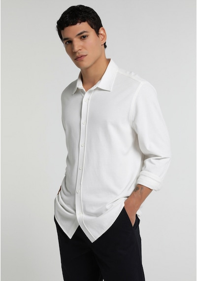 Colin's Colins Regular Fit Shirt Neck Düz Erkek Beyaz Uzun Kol Gömlek Cl1082019 Q1.v1 Ofw
