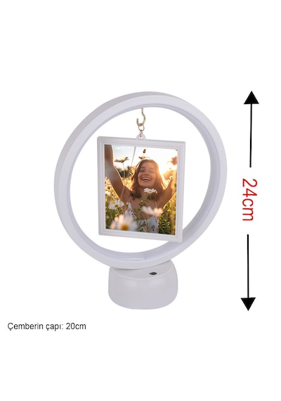 Led Işıklı Fotoğraf Çerçevesi 2 Fotoğraf Kapasiteli Gece Lambası