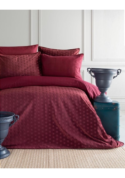 Apricitas Home Unıque Touch Nevresim Takımı Tımes Rouge Çift Kişilik Kırmızı