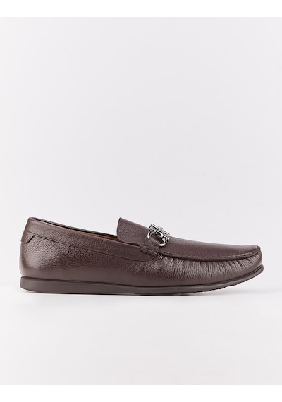 Cabani Hakiki Deri Kahverengi Erkek Loafer Ayakkabı Kahve (521642786) Kahverengi